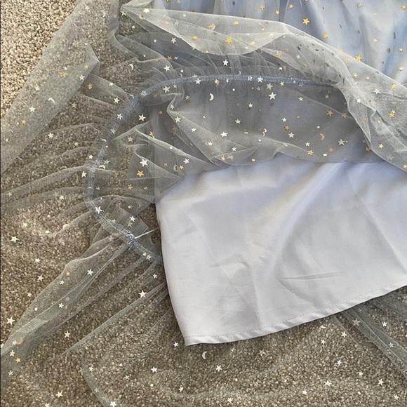 NWT gray blue star and moon embellished dress - Picture 4 of 7